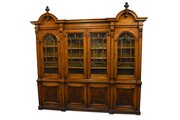 Monumental MidVictorian Carved Cabinet Bookcase