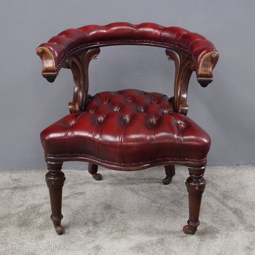 Oak And Burgundy Leather Horseshoe Captains Chair - Antiques Atlas Oak and Burgundy Leather Horseshoe Captains Chair - Oak And Burgundy Leather Horseshoe Captains Chair - Antiques Atlas