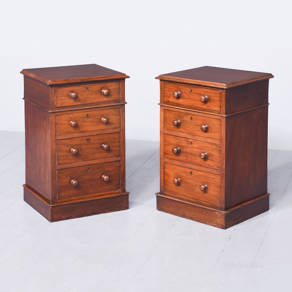 Pair Of Mahogany Chest Of Drawers/ Bedside Antiques Atlas
