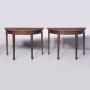 Pair of George III Mahogany D-End Side Tables