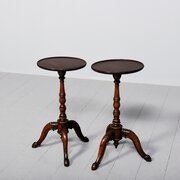 Pair Of George III Style Walnut Occasional Tables
