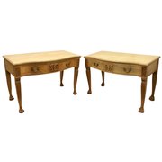 Pair Of Georgian Style Serpentine Side Tables