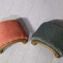 Pair of Gilded Curved Foot Stools