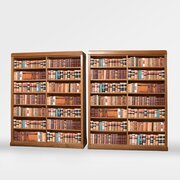 Pair Of Large Oak Open Bookcases