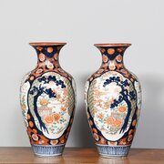 Pair Of Meiji Period Imari Vases