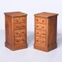 Pair of Mid-Victorian Figured Mahogany Lockers / Chests