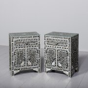 Pair Of Mother Of Pearl Bedside Cabinets