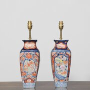 Pair Of Quing Dynasty Imari Table Lamps