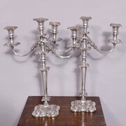 Pair Of Silver-Plated Candelabra