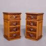 Pair of Victorian Green Man oak bedside cabinets