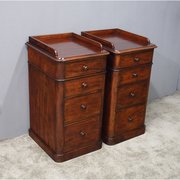 Pair Of Victorian Mahogany Bedsides With Gallery