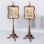 Pair of Victorian Pole Screens