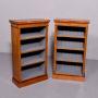 Pair of Victorian dwarf mahogany open bookcases