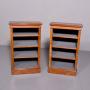 Pair of Victorian mahogany open bookcases
