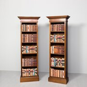 Pair Of Victorian Mahogany Tall, Open Bookcases