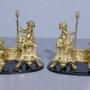 Pair of large French ormolu decorative lamps 