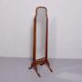 Quality Queen Anne style mahogany cheval mirror