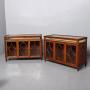 Rare Pair of Adam Style Mahogany Display Counters