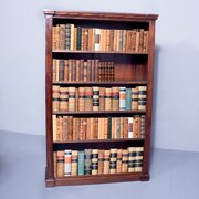 Rare Solid Rosewood Victorian Tall Open Bookcase