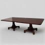 Rare William IV figured mahogany dining table 