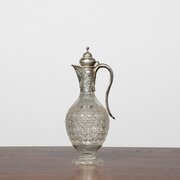 Rare Silver-mounted Cut-crystal Claret Jug 