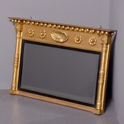 Rectangular Bevelled-edge Overmantel Mirror