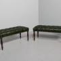 Regency Leather Upholstered Long Benches/stools 