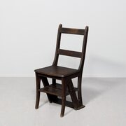 Rustic Oak Metamorphic Oak Library stepsChair