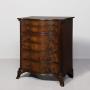 Serpentine-front, Mahogany Chest Of Drawers