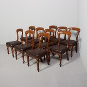 Set Of 10 Mahogany Dining Chairs