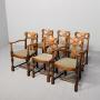 Set of 6 Quality Oak Dining Chairs
