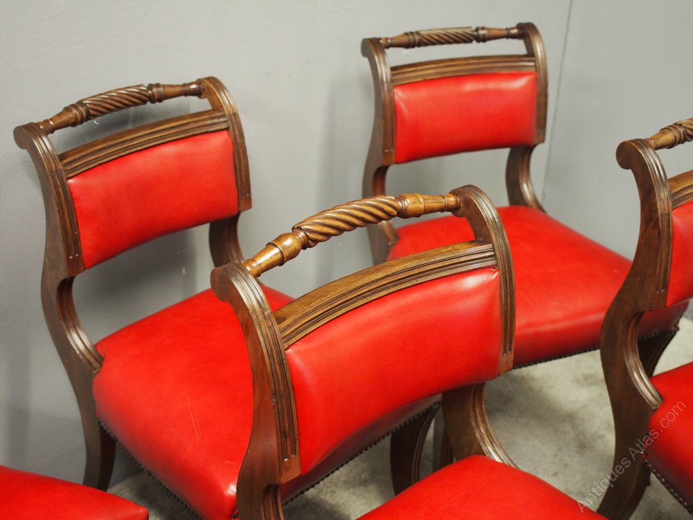 Set Of 8 Scottish Regency Mahogany Dining Chairs Antiques Atlas