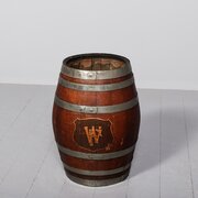 Small oak Scotch coopered oak whisky barrel