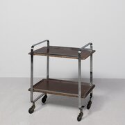Stylish Art Deco Chrome And Wood Tea Trolley