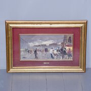 Stylish Oil Painting Of A Street Scene