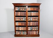 Tall Victorian Two-section Mahogany Open Bookcase 