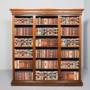 Tall straight-grained walnut Victorian Bookcase