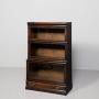 Three-section Globe Wernicke oak section bookcase 