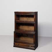 Three-section Globe Wernicke Oak Section Bookcase 
