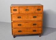 TwoPart Teak Military Chest of Drawers
