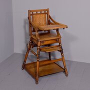 Unusual Articulated Child’s High Chair / Play Table