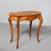 Victorian Burr Walnut Shaped Side Table