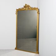 Victorian Carved & Gilded Overmantle Mirror