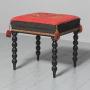 Victorian Ebonised Square Stool