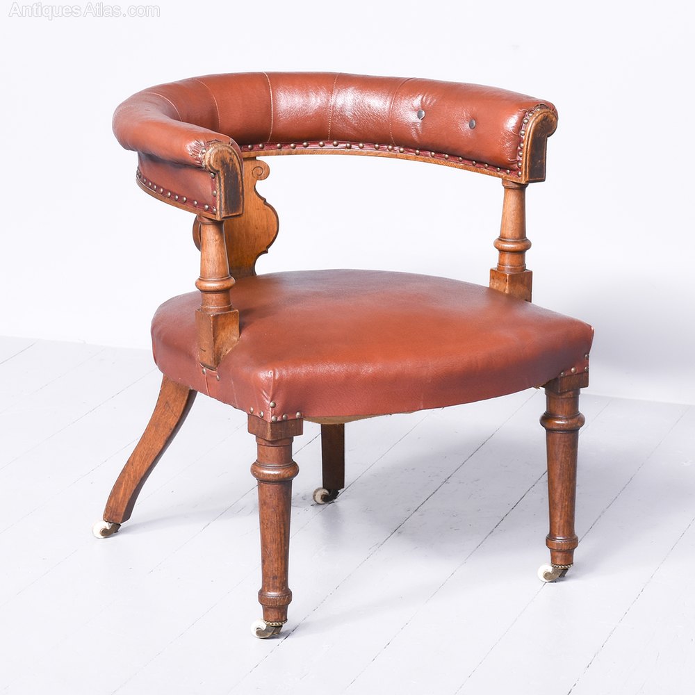 Victorian Horseshoe Shaped Library Chair Antiques Atlas