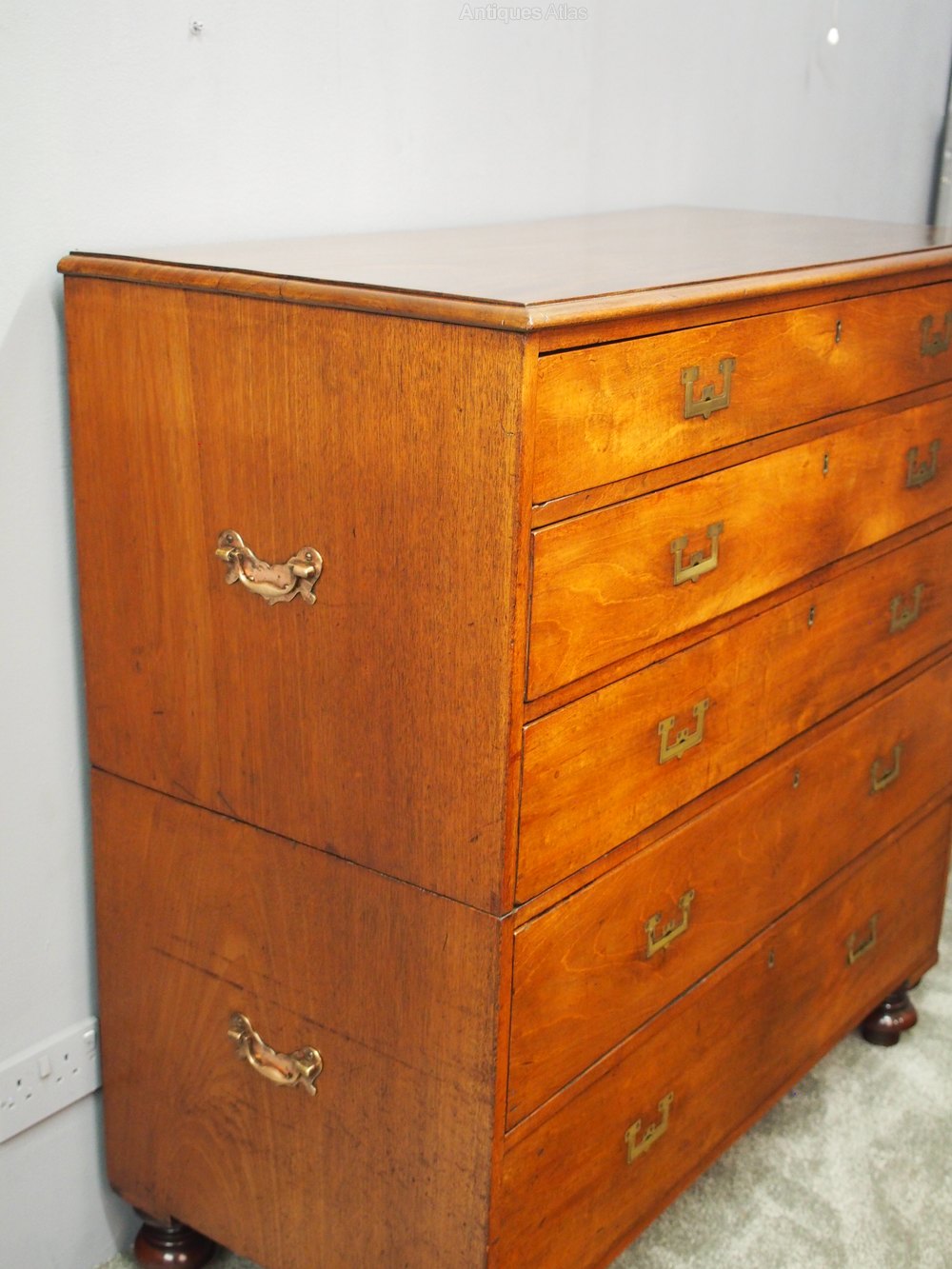 Victorian Mahogany Military Chest Of Drawers Antiques Atlas