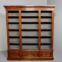 Victorian Figured-walnut Three-section Bookcase