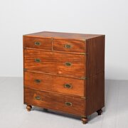 Victorian Mahogany Brass-bound Military Chest