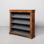 Victorian-style Inlaid Burr Walnut Open Bookcase