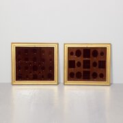 Wall-Mounted Gilded & Glazed Display Frames